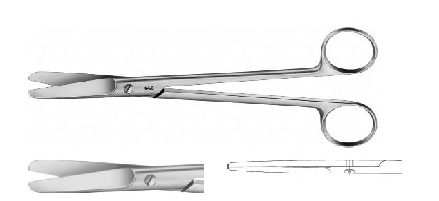 Сімс ножиці прямі тупі/тупі 200 мм